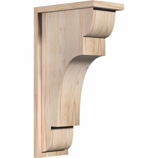 Ekena Millwork New Brighton Smooth Corbel w/Backplate, Douglas Fir, 7 1/2"W x 14"D x 26"H COR08X14X26NEB01SDF - main